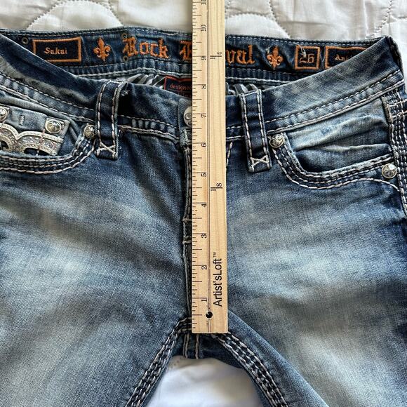 Rock Revival Sakai Ankle Skinny Embellished Jeans Size 26 - Picture 13 of 14